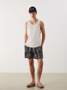 K?sa Boy Desenli Erkek Deniz ?ortu