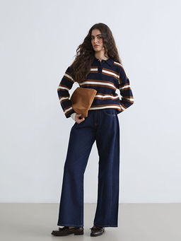 Wideleg Kad?n Jean Pantolon