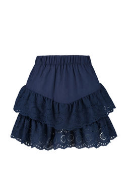 TRENDYOLMILLA Plaj Giyim Briddal Beyaz Mini Dokuma Brode Detayl? Flaml? Pamuk Plaj Etek TBESS24ET00004 фото 33