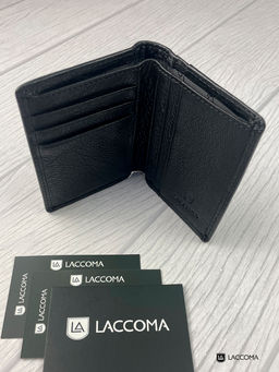 LACCOMA портмоне 168-47-черный натуральная кожа полиэстер
