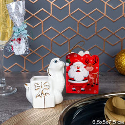 Цена за 1 шт. Набор подарочный подставка для зубочисток Змея Символ года 2025 + открытка / B5319 /уп 144/ новогодняя АКЦИЯ