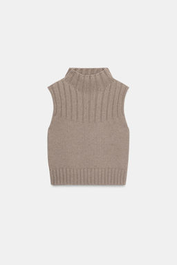 KNITTED HIGH-NECK TOP - Zara фото 5