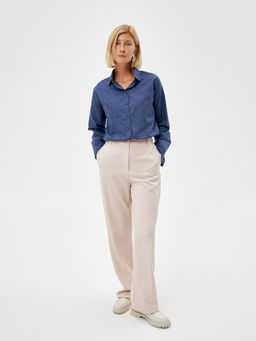 Блузка женская дл. рук. KATHARINA KROSS KK-B-0004V-синий.принт  фото 6