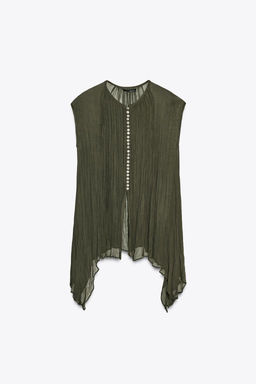 ZW COLLECTION COTTON GAUZE SHIRT - Zara фото 5