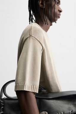WASHED KNIT T-SHIRT - Zara фото 15