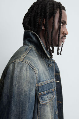 CROPPED FIT DENIM JACKET - Zara фото 6