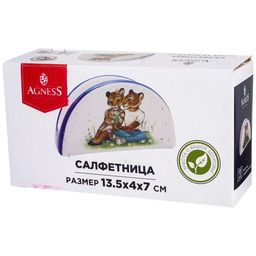 САЛФЕТНИЦА ТИГРИНЫЕ ИСТОРИИ 13,5*4*7 СМ - Agness фото 2