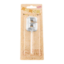 Цена за 3 шт. Свеча в торт на шпажке «Алмаз», цифра 6, серебряная, 5×2.6 см