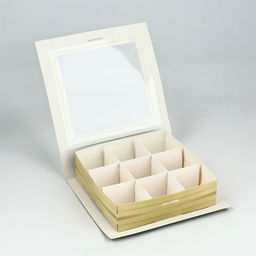 Цена за 5 шт. Коробка для конфет на Рамадан, 9 ячеек Eid Mubarak 14.5 х 13.5 х 3.5 см - Дарите счастье фото 5