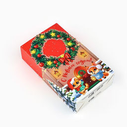 Цена за 2 шт. Коробка новогодняя складная Новогодний домик 12 х 21 х 5 см - Дарите счастье фото 6