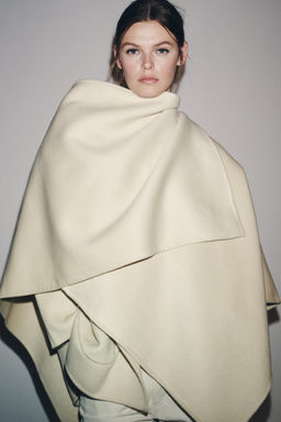 WOOL BLEND CAPE COAT ZW COLLECTION - Zara фото 4