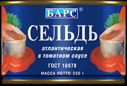 Сельдь атлантическая в томатном соусе 250 г