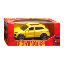 Жёлтая инерционная машинка вид E die-cast , 1:32