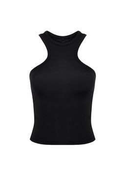 Siyah Ask?l? Esnek Fitted/Vucuda Oturan Orme Atlet TWOSS24AL00032 - Trendyolmilla фото 7