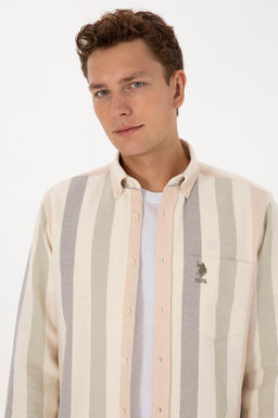 Erkek Krem Uzun Kollu _izgili G_mlek - U.s. polo assn фото 2