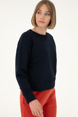 Женский темно-синий свитшот Неожиданная скидка в корзине - U.s. polo assn фото 3