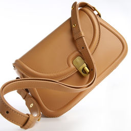 Сумка женская мессенджер TEXTURA на клапане, 23×6×13 см, тёмно-бежевая