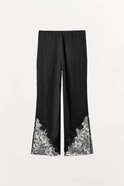 SATIN TROUSERS WITH LACE