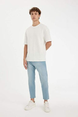 Узкие укороченные джинсовые брюки с нормальной талией и узкими штанинами - Defacto фото 5