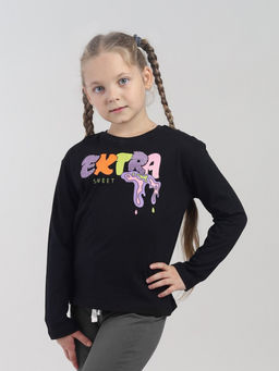 CRB wear / CWJG 63994-22-428 Джемпер для девочки,черный  фото 2