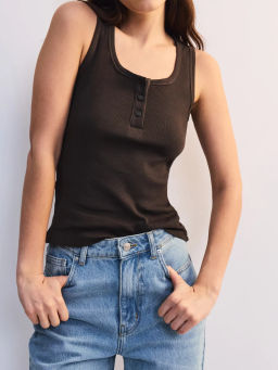 Топ в рубчик на пуговицах ZR2605013403-27 / Zarina