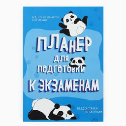 Планер для подготовки к экзаменам, А5 60 л. Мягкая обложка Панда