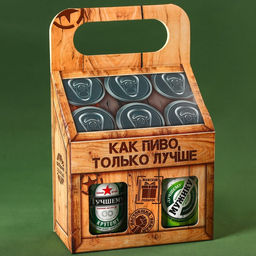 Подарочный набор Как пиво, только лучше, чай чёрный с мятой 50 г, кофе молотый, вкус: амаретто, 100 г. (18+) - Simaland фото 4