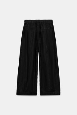 PANTAL?N BARREL LINO 100% ZW COLLECTION / Negro - Zara фото 8