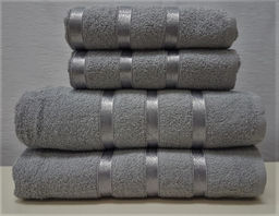 Комплект полотенец (подарочная сумка) Gulcan SWAN 4 шт. (50x90 2 шт; 70х140 2 шт) ТЕМНО-СЕРЫЙ