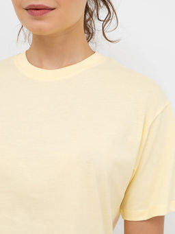 Однотонная свободная футболка желтого цвета - Mark formelle фото 3