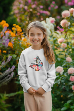 Pembe*003 K?z Cocuk Mevsimlik-Ince Leopar Desenli Orme Sweatshirt TKDAW25SW00001 - Trendyolmilla фото 6