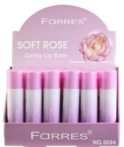 FARRES /5094/ Помада гигиеническая проявляющаяся "Soft Rose" (Роза) (сп-24шт)