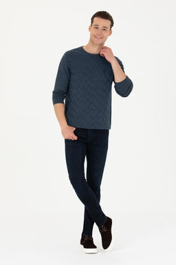Мужской темно-синий базовый свитер Неожиданная скидка в корзине - U.s. polo assn фото 11