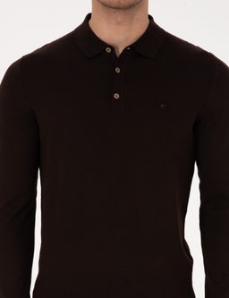 Kahverengi Regular Fit Basic Kazak - Cacharel фото 6