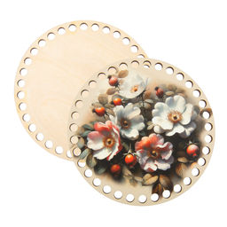 Заготовка для декорирования Love2art ДВ-02 Набор донышек для вязания Матовый фанера d 15 см х 0.4 см 2 шт 10 Лавандовая история  фото 17