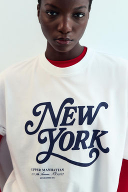 SHORT SLEEVE T-SHIRT WITH SLOGAN - Zara фото 2