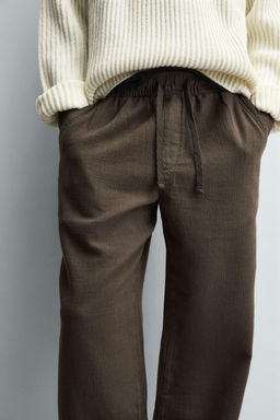 PANTAL?N RELAXED FIT ESTRUCTURA / Marr?n - Zara фото 5