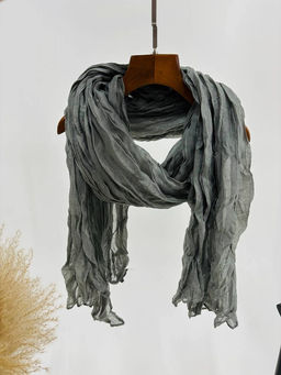 Палантин 180*85см однотонный 33-0001 серый