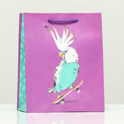 Пакет подарочный Скейтбордист, 18 х 22,3 х 10 см