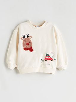 Y?lba?? Temal? Erkek Bebek Sweatshirt