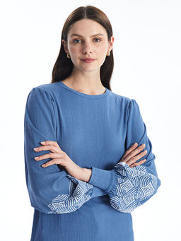 Bisiklet Yaka Desenli Kad?n Tunik