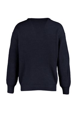 Lacivert Oversize Fit Genis Kal?p Bisiklet Yaka Basic Triko Kazak TMNAW23KZ00189