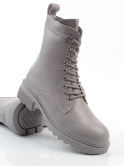 04-PAT178-2Z GRAY Ботинки зимние женские (натуральная кожа, 100% шерсть)