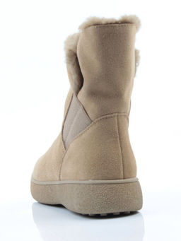 04-PAL272-5Z GREEN/SANDY Ботинки зимние женские (натуральная замша, 100% шерсть, натуральный мех)