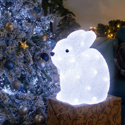 ULD-M2724-032/STA WHITE IP20 RABBIT Фигура светодиодная Кролик, 33*26см, 32 светодиода. Белый свет. Провод прозрачный. TM Uniel