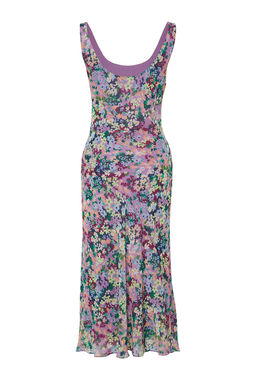 Cok Renkli Cicekli Sifon Astarl? Midi Dokuma Elbise TWOSS24EL00496 - Trendyolmilla фото 8