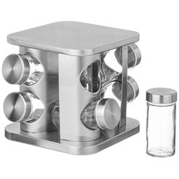 НАБОР БАНОЧЕК ДЛЯ СПЕЦИЙ ИЗ 8 ШТ. 90 МЛ НА ВРАЩАЮЩЕЙСЯ ПОДСТАВКЕ - Agness фото 2