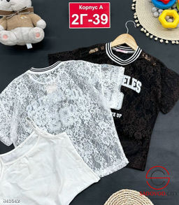 Футболка для девочки с майкой