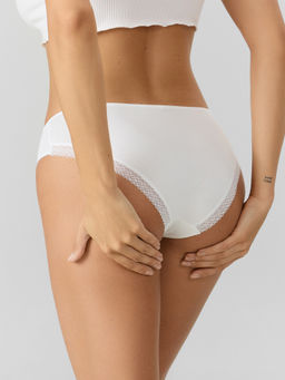 Цена за 2 штуки! Трусы слипы женские белые - Mark formelle фото 4