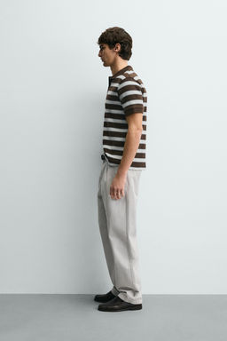 VERTICAL TEXTURED POLO SHIRT - Zara фото 12